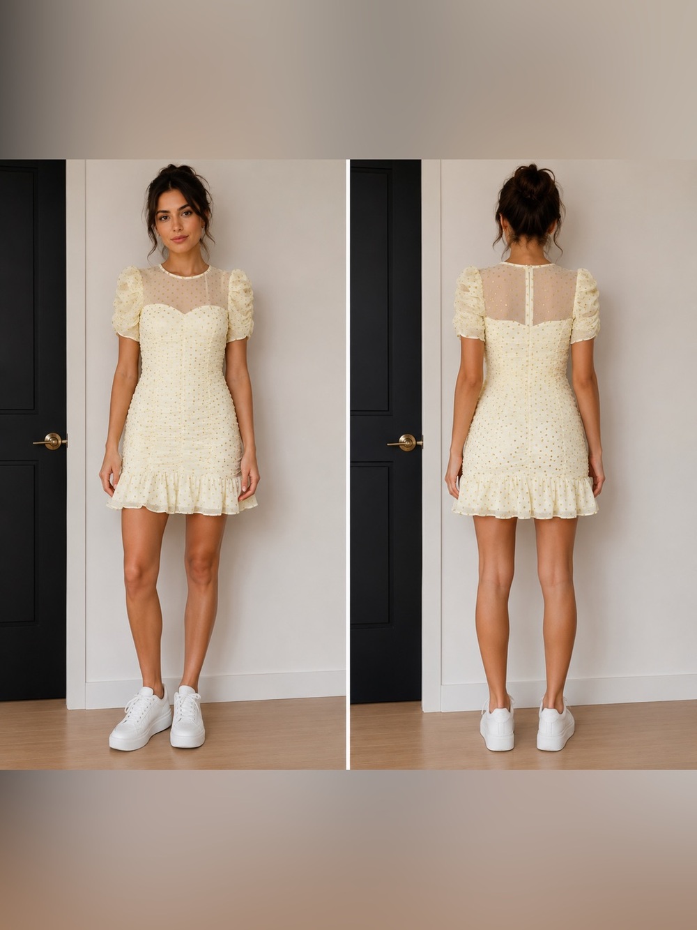 Endless Rose Cream Top with Gold Dot Accents